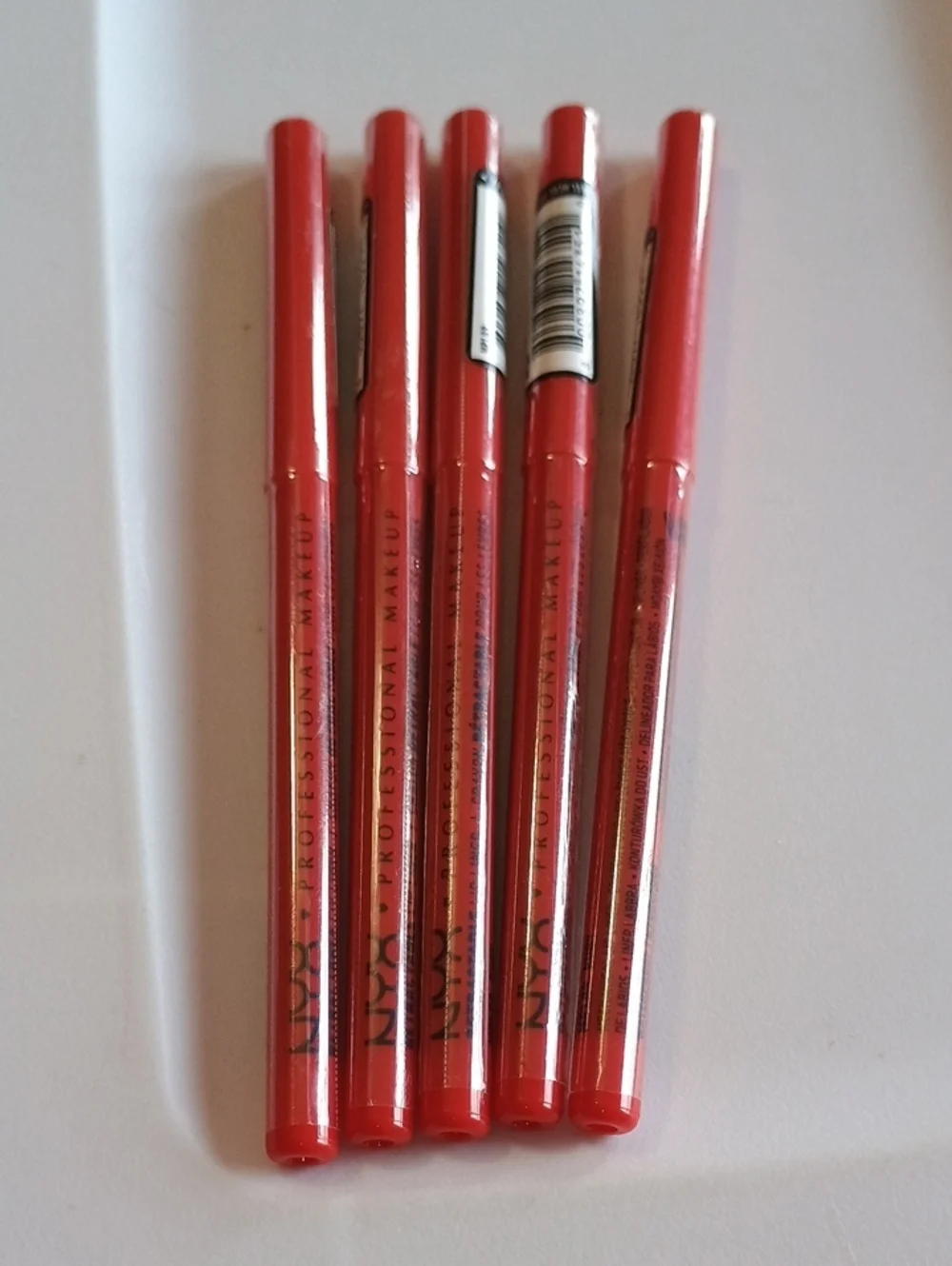 5 x NYX PROFESSIONAL MAKEUP Mechanical Lip Liner Pencil, Ruby